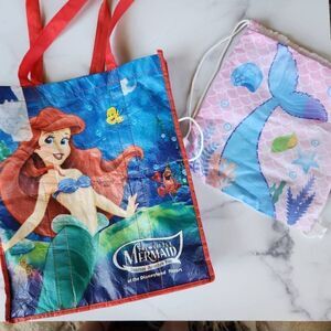 Disney Ariel little mermaid tote backpack bag Disneyland adventure collectors